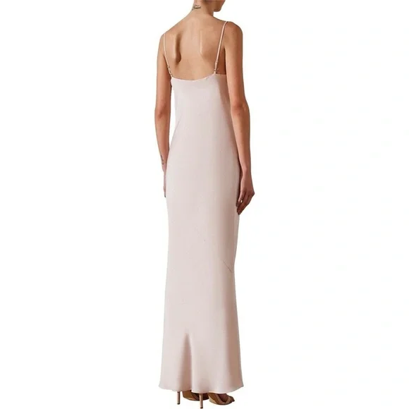 Shona joy ivory  satin luxe bias cowl neck maxi slip dress - Picture 4 of 16